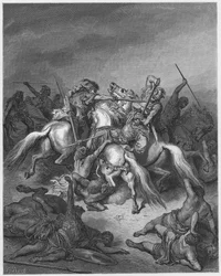 Gustave Doré Bijbel: Abisai redt het leven van David